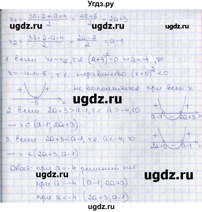 ГДЗ (Решебник) по алгебре 9 класс (дидактические материалы) Потапов М.К. / самостоятельные работы / СР-7 / вариант 4 / 2(продолжение 2)