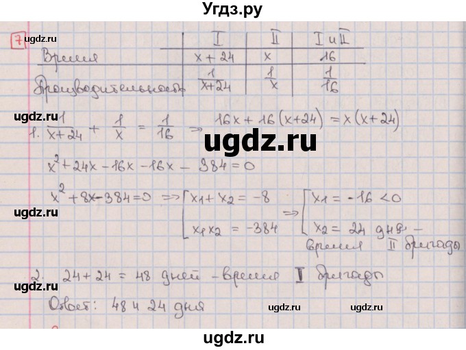 ГДЗ (Решебник) по алгебре 9 класс (дидактические материалы) Потапов М.К. / контрольные работы / КР-3 / вариант 3 / 7