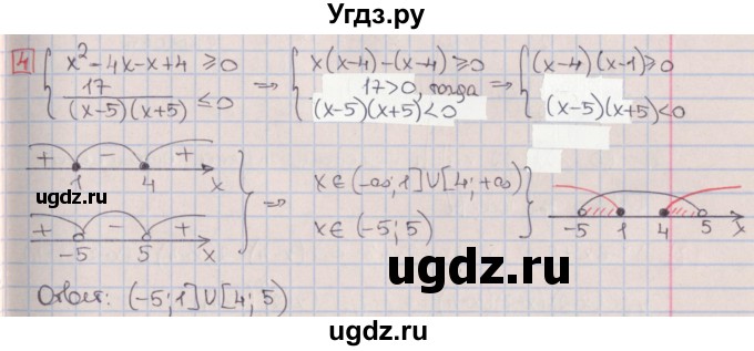 ГДЗ (Решебник) по алгебре 9 класс (дидактические материалы) Потапов М.К. / контрольные работы / КР-8 / вариант 1 / 4