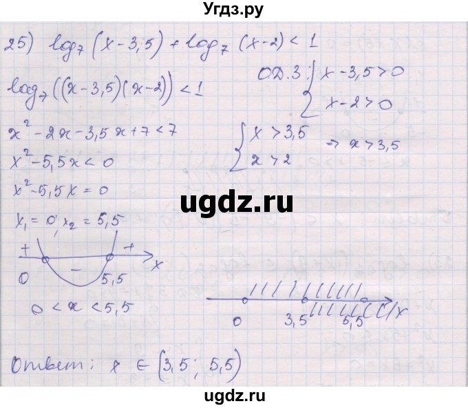ГДЗ (Решебник) по алгебре 10 класс (дидактические материалы) Шабунин М.И. / глава 4 / § 20 / вариант 2 / 25