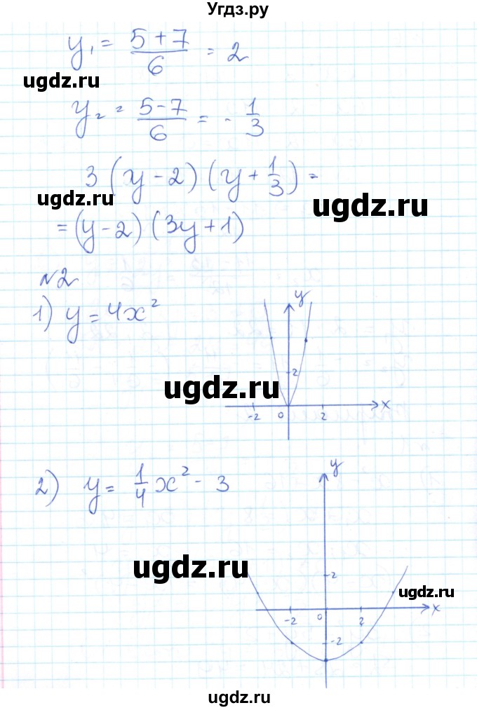 ГДЗ (Решебник) по алгебре 9 класс (контрольно-измерительные материалы) Мартышова Л.И. / контрольные работы / КР-2. вариант-№ / 2(продолжение 2)