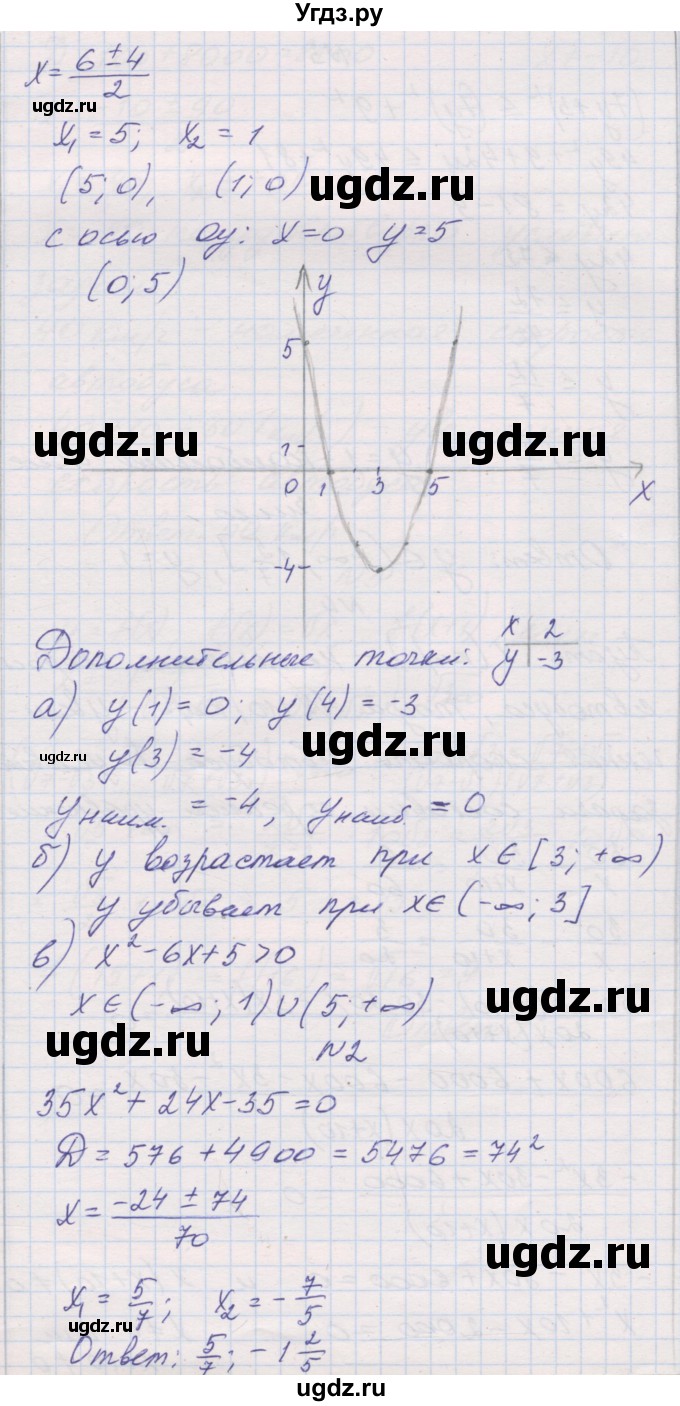 ГДЗ (Решебник) по алгебре 8 класс (контрольные работы) Александрова Л.А. / итоговая работа. вариант номер / 4(продолжение 2)