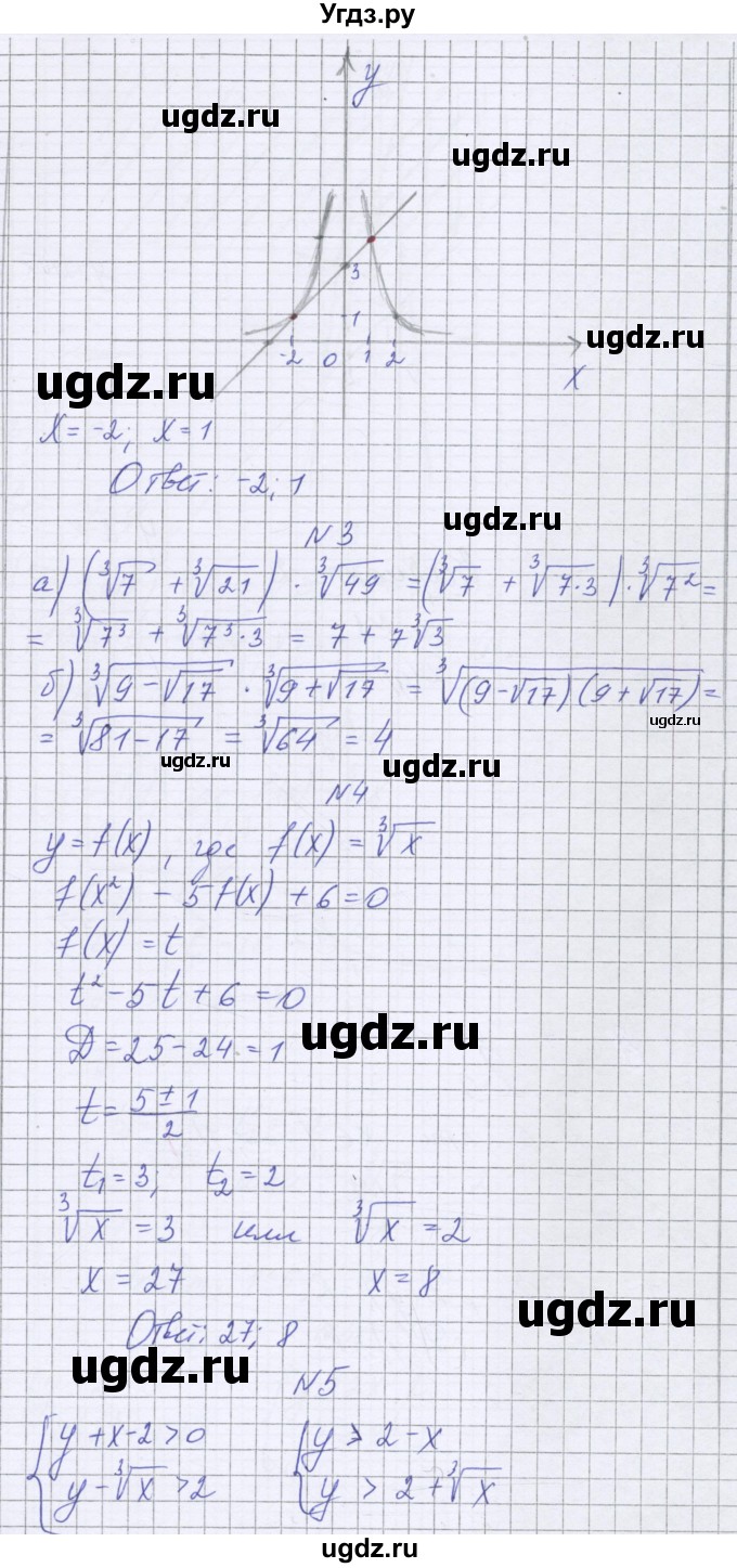 ГДЗ (Решебник к изданию 2016 года) по алгебре 9 класс (контрольные работы) Александрова Л.А. / КР-4. вариант-№ / 1(продолжение 2)