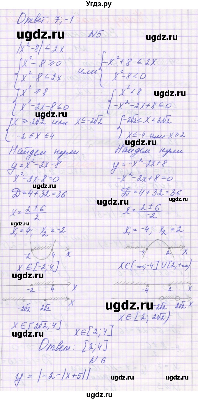 ГДЗ (Решебник) по алгебре 10 класс (контрольные работы) Глизбург В.И. / КР-1. вариант-№ / 1(продолжение 2)