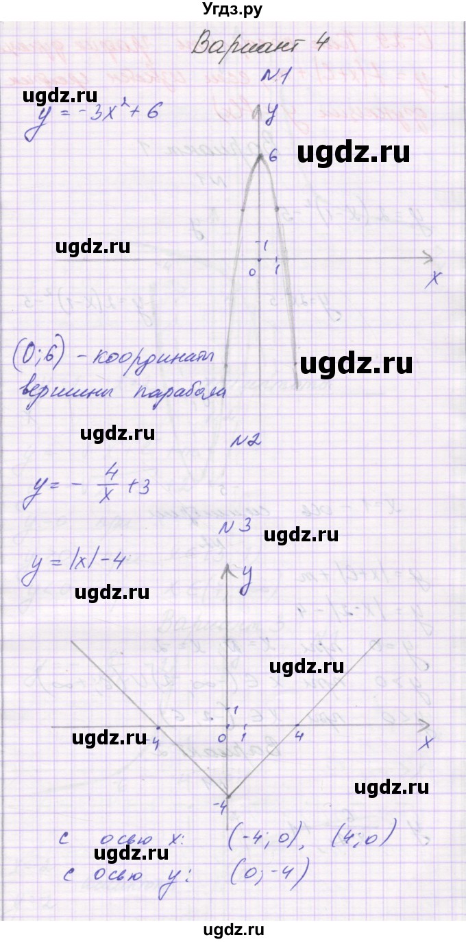 ГДЗ (Решебник) по алгебре 8 класс (самостоятельные работы ) Александрова Л.А. / С-28. вариант-№ / 4