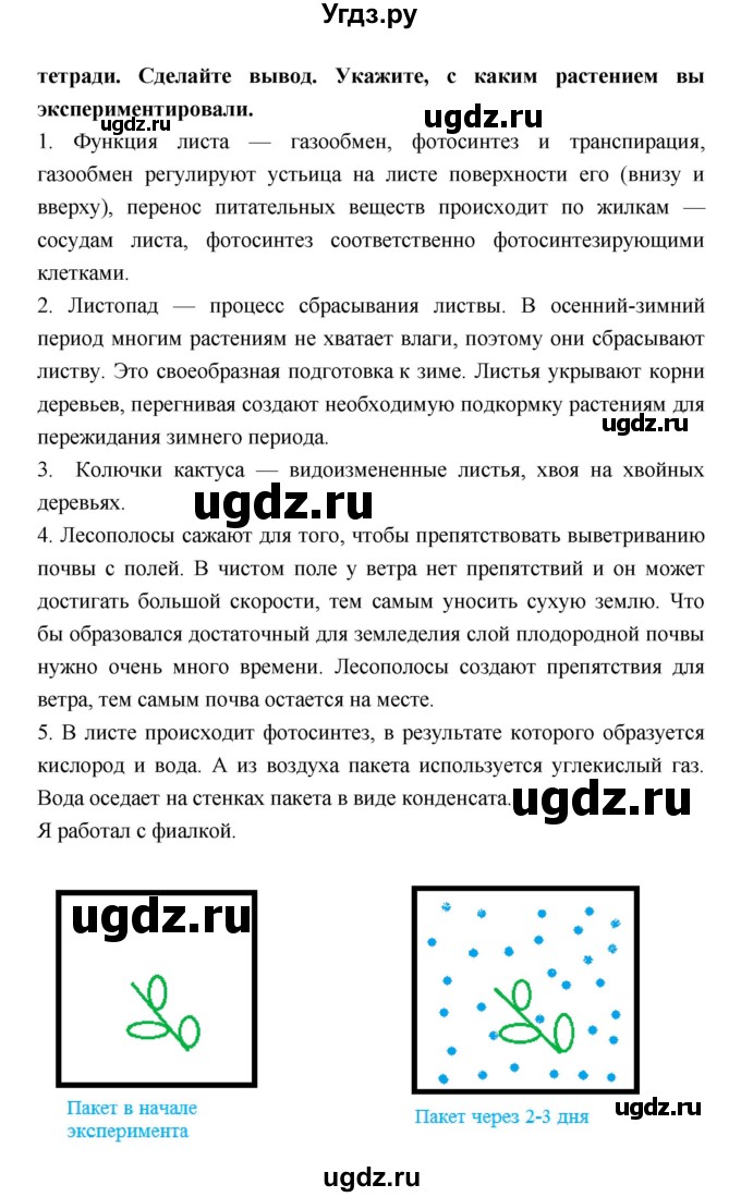 ГДЗ (Решебник) по биологии 6 класс Пономарева И.Н. / страница-№ / 53(продолжение 2)