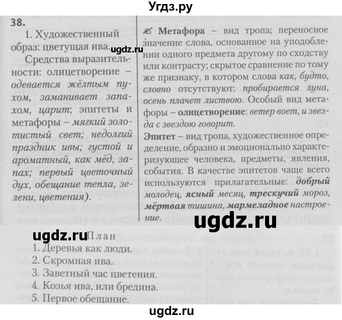 ГДЗ (Решебник №3) по русскому языку 9 класс Л.A. Мурина / упражнение / 38