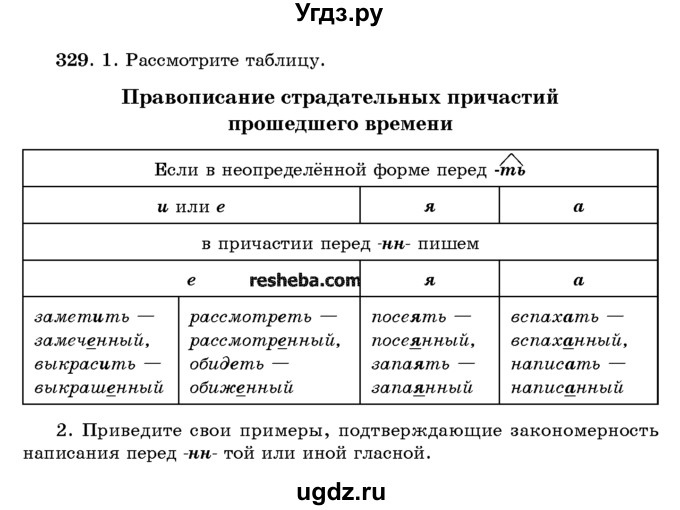 ГДЗ (Учебник) по русскому языку 10 класс Л. A. Мурина / упражнение номер / 329