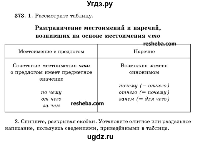 ГДЗ (Учебник) по русскому языку 10 класс Л. A. Мурина / упражнение номер / 373