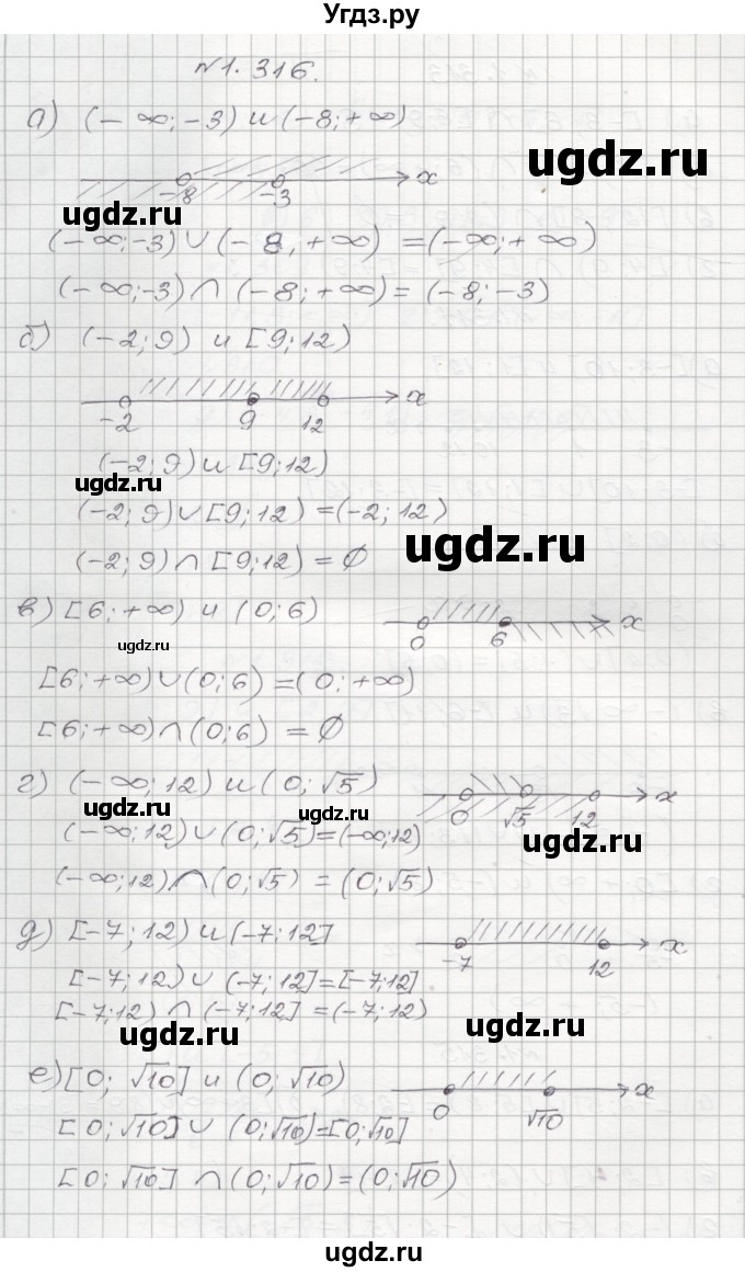 ГДЗ (Решебник №1) по алгебре 8 класс Арефьева И.Г. / глава 1 / упражнение / 1.316