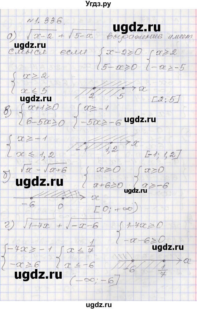ГДЗ (Решебник №1) по алгебре 8 класс Арефьева И.Г. / глава 1 / упражнение / 1.336
