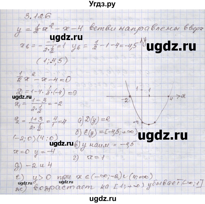 ГДЗ (Решебник №1) по алгебре 8 класс Арефьева И.Г. / глава 3 / упражнение / 3.126