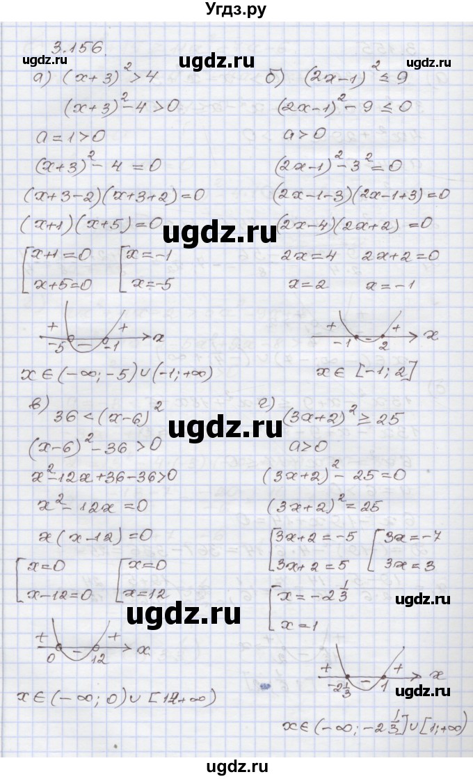 ГДЗ (Решебник №1) по алгебре 8 класс Арефьева И.Г. / глава 3 / упражнение / 3.156