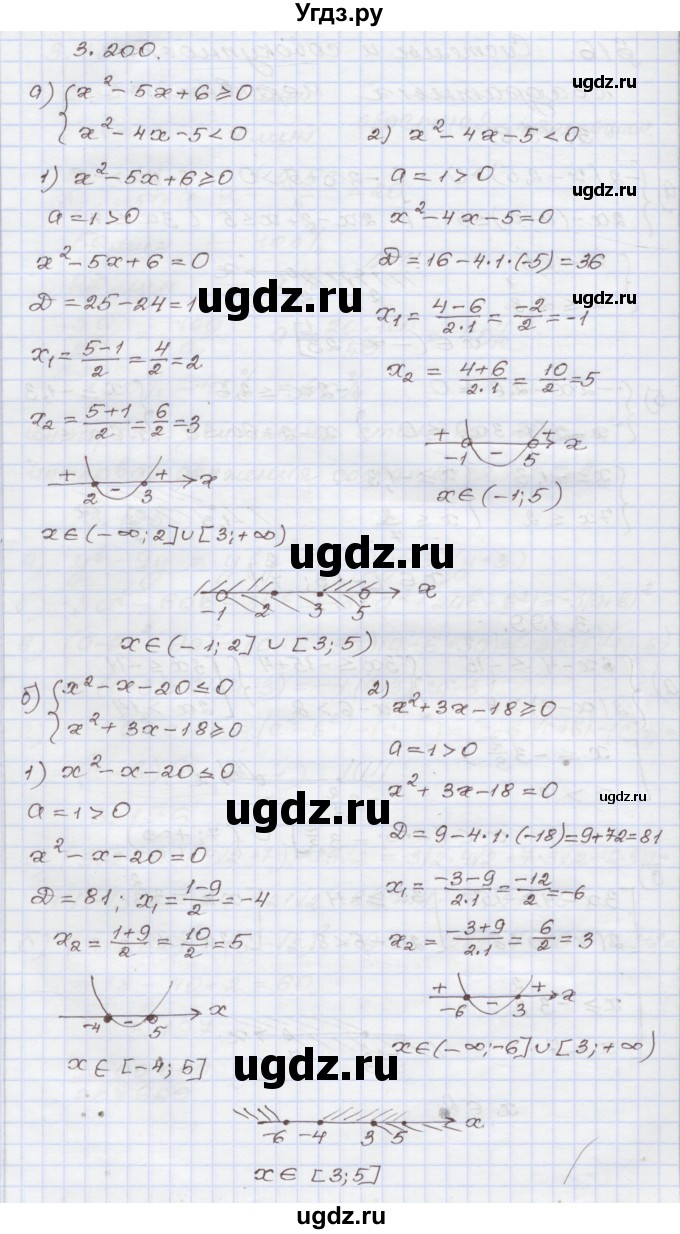 ГДЗ (Решебник №1) по алгебре 8 класс Арефьева И.Г. / глава 3 / упражнение / 3.200