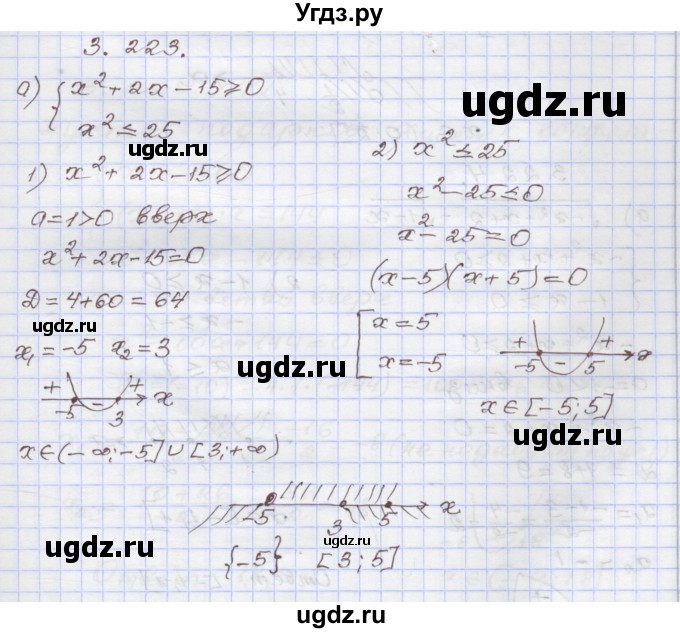 ГДЗ (Решебник №1) по алгебре 8 класс Арефьева И.Г. / глава 3 / упражнение / 3.223