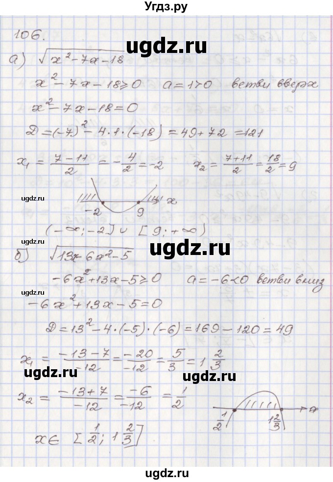 ГДЗ (Решебник №1) по алгебре 8 класс Арефьева И.Г. / повторение / 106