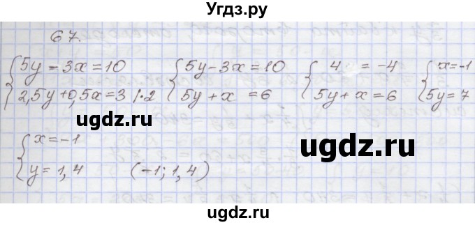ГДЗ (Решебник №1) по алгебре 8 класс Арефьева И.Г. / повторение / 67