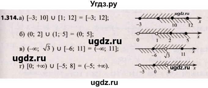 ГДЗ (Решебник №2) по алгебре 8 класс Арефьева И.Г. / глава 1 / упражнение / 1.314
