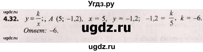 ГДЗ (Решебник №2) по алгебре 8 класс Арефьева И.Г. / глава 4 / упражнение / 4.32