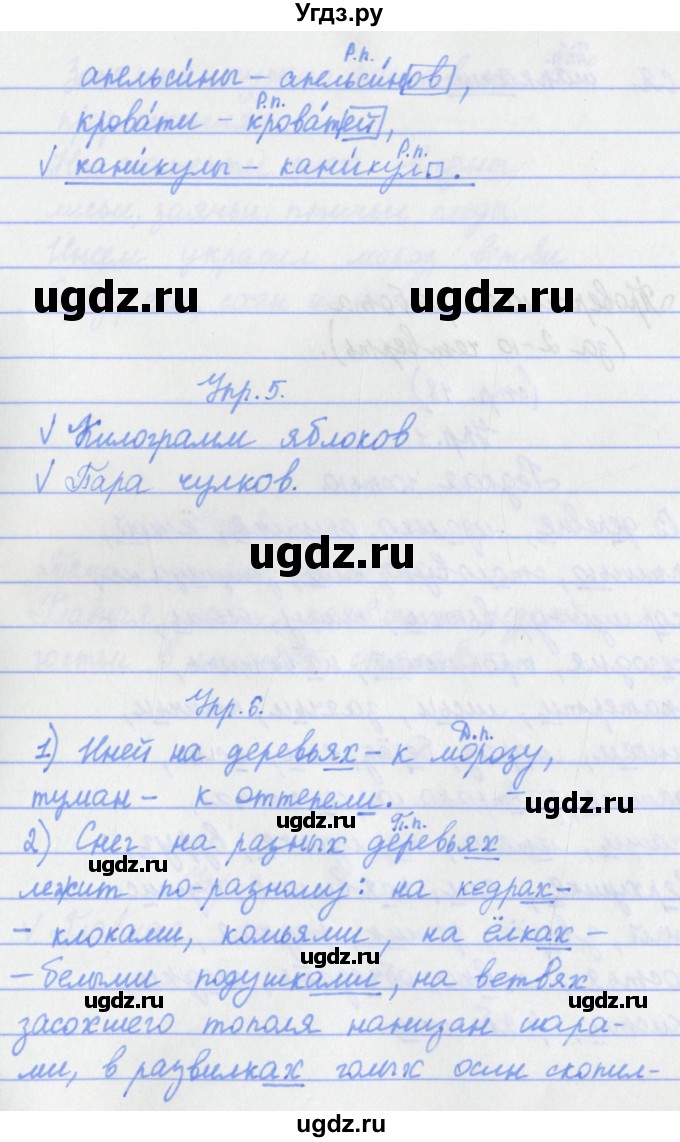 ГДЗ (Решебник) по русскому языку 4 класс (проверочные работы) Канакина В.П. / страница номер / 47(продолжение 2)