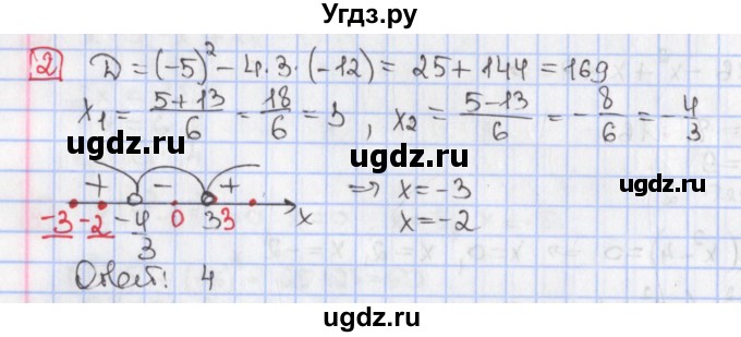 ГДЗ (Решебник) по алгебре 9 класс (дидактические материалы ) Феоктистов И.Е. / тесты / тест 4 / вариант 1 / 2