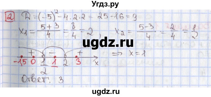 ГДЗ (Решебник) по алгебре 9 класс (дидактические материалы ) Феоктистов И.Е. / тесты / тест 4 / вариант 2 / 2