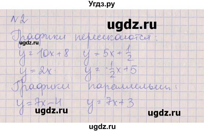 ГДЗ (Решебник) по алгебре 7 класс (рабочая тетрадь) Ключникова Е.М. / параграф 10 номер / 2