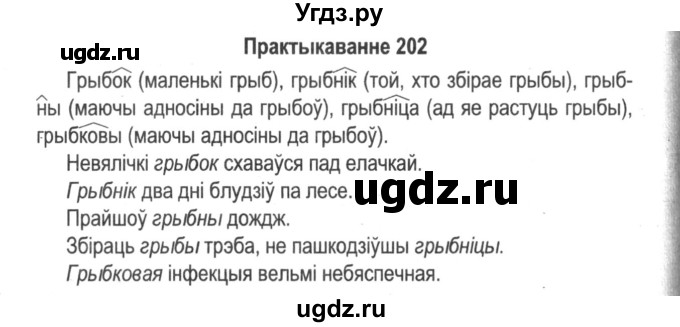 ГДЗ (Решебник №2) по белорусскому языку 5 класс Красней В. П. / часть 2 / упражнение номер / 202