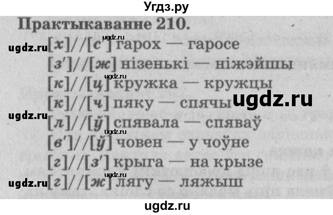 ГДЗ (Решебник №4) по белорусскому языку 5 класс Красней В. П. / часть 2 / упражнение номер / 210