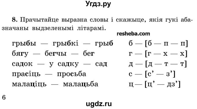 ГДЗ (Учебник) по белорусскому языку 5 класс Красней В. П. / часть 2 / упражнение номер / 8