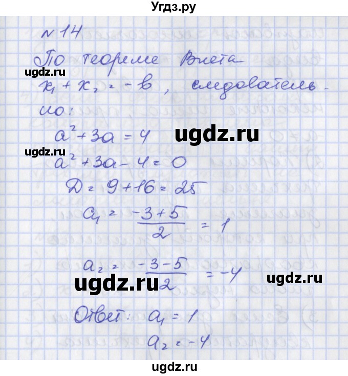 ГДЗ (Решебник) по алгебре 8 класс (рабочая тетрадь) Мерзляк А.Г. / параграф 21 / 14