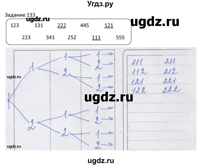 ГДЗ (Решебник) по информатике 4 класс (рабочая тетрадь) Семенов А.Л. / номер / 133