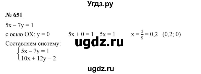 ГДЗ (Решебник №1) по алгебре 7 класс Колягин Ю.М. / упражнение номер / 651
