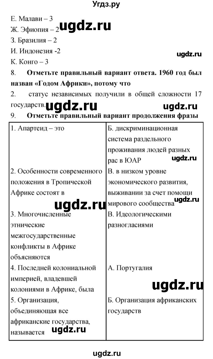 ГДЗ (Решебник) по истории 9 класс (рабочая тетрадь) Пономарев М.В. / страница номер / 47(продолжение 2)
