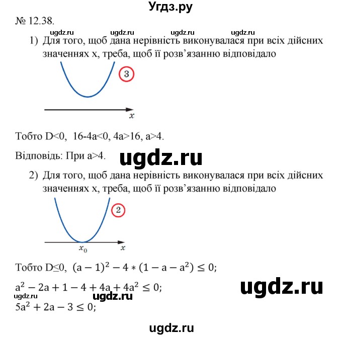 ГДЗ (Решебник) по алгебре 9 класс Мерзляк A.Г. / вправи 12 номер / 12.38