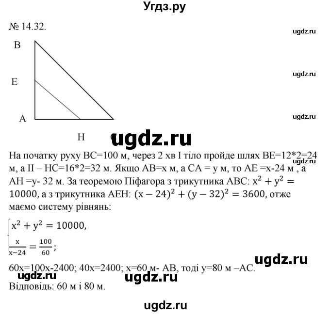 ГДЗ (Решебник) по алгебре 9 класс Мерзляк A.Г. / вправи 14 номер / 14.32