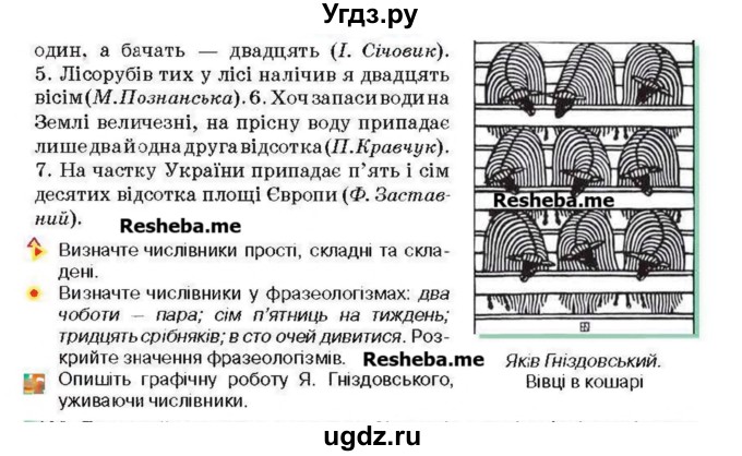 ГДЗ (Учебник) по украинскому языку 6 класс Глазова О.П. / вправа номер / 422(продолжение 2)