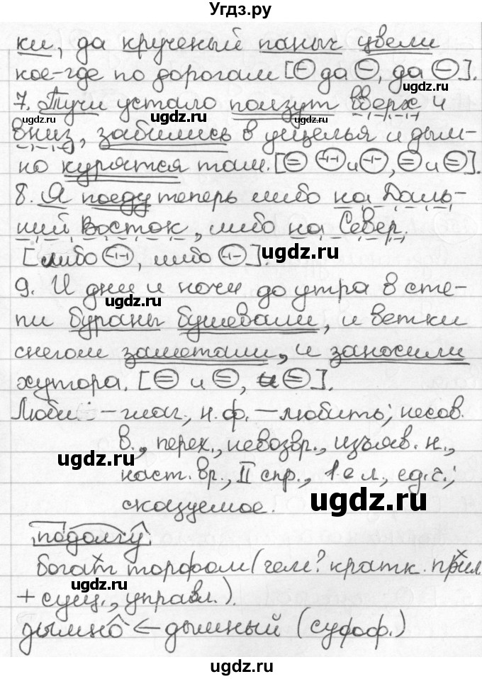 ГДЗ (Решебник) по русскому языку 8 класс Мурина Л.A. / упражнение номер / 254(продолжение 2)