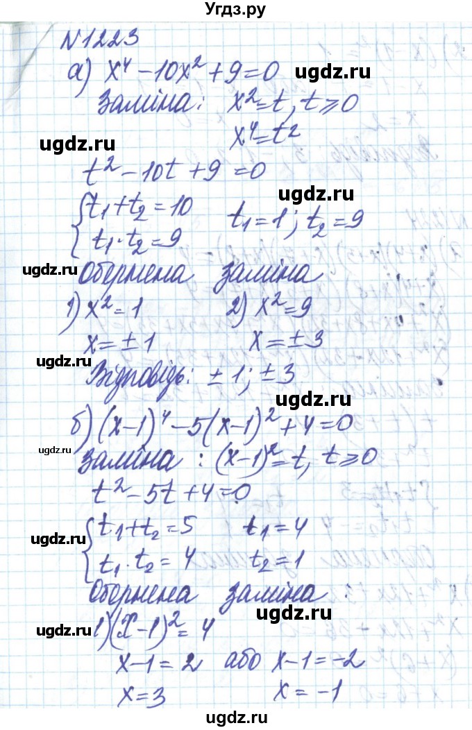 ГДЗ (Решебник) по алгебре 8 класс Бевз Г.П. / вправа / 1223