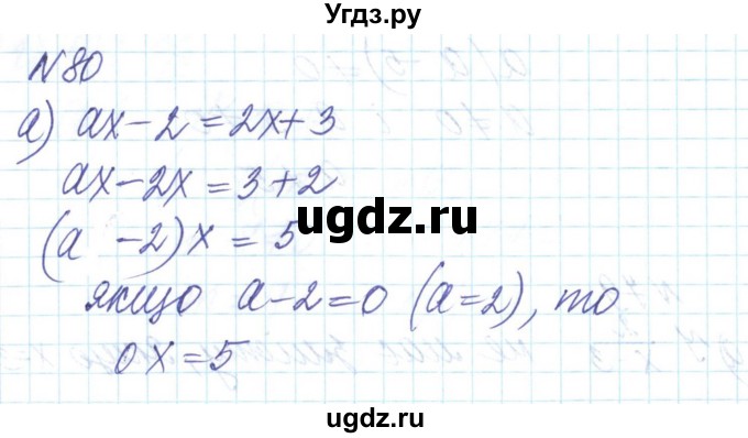 ГДЗ (Решебник) по алгебре 8 класс Бевз Г.П. / вправа / 80