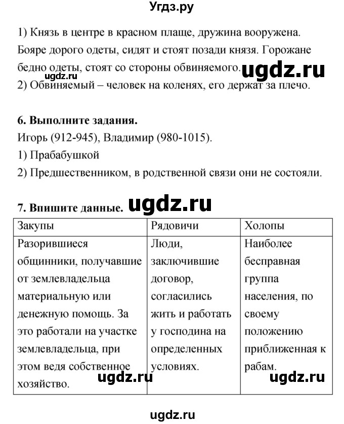 ГДЗ (Решебник) по истории 6 класс (тетрадь-тренажер) Данилов А.А. / страница номер / 17–20(продолжение 2)