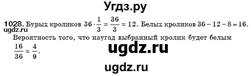 ГДЗ (Решебник №3) по математике 6 класс Мерзляк А.Г. / завдання номер / 1028