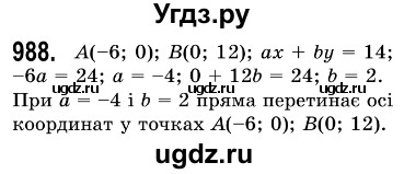 ГДЗ (Решебник №3) по алгебре 7 класс Мерзляк А.Г. / завдання номер / 988