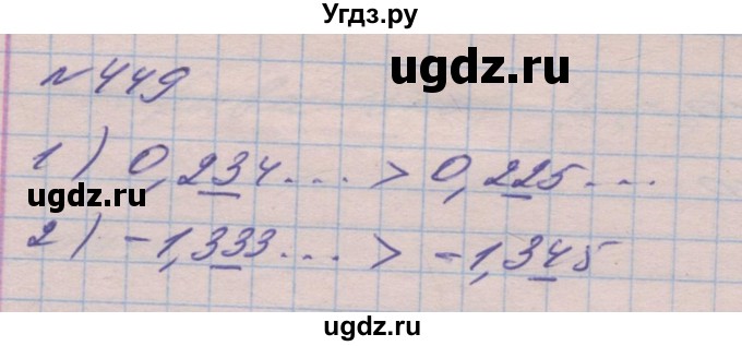 ГДЗ (Решебник №1) по алгебре 8 класс Мерзляк А.Г. / вправи номер / 449