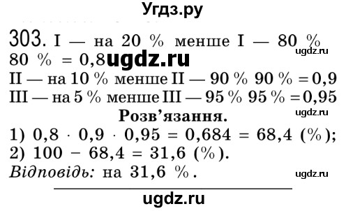 ГДЗ (Решебник №2) по алгебре 8 класс Мерзляк А.Г. / вправи номер / 303