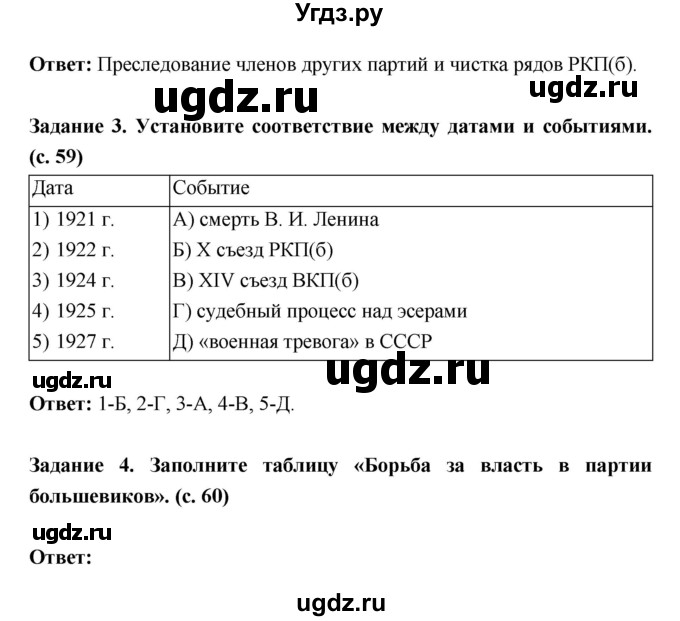 ГДЗ (Решебник) по истории 10 класс (рабочая тетрадь) Данилов А.А. / параграф номер / 12(продолжение 2)