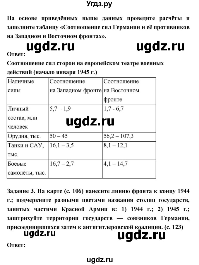 ГДЗ (Решебник) по истории 10 класс (рабочая тетрадь) Данилов А.А. / параграф номер / 25(продолжение 3)