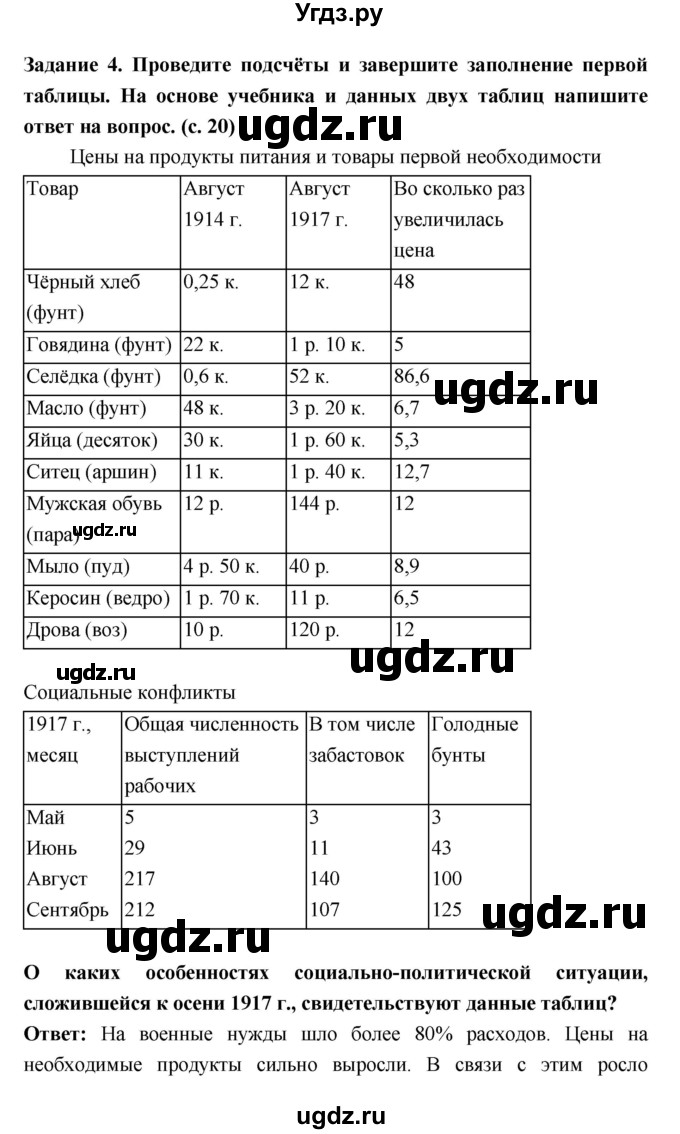 ГДЗ (Решебник) по истории 10 класс (рабочая тетрадь) Данилов А.А. / параграф номер / 4(продолжение 3)