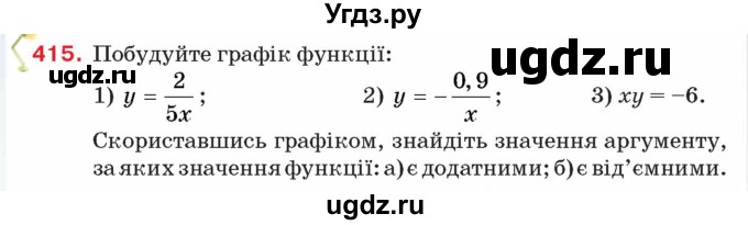 ГДЗ (Учебник) по алгебре 8 класс Тарасенкова Н.А. / вправа номер / 415
