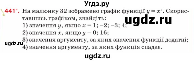 ГДЗ (Учебник) по алгебре 8 класс Тарасенкова Н.А. / вправа номер / 441
